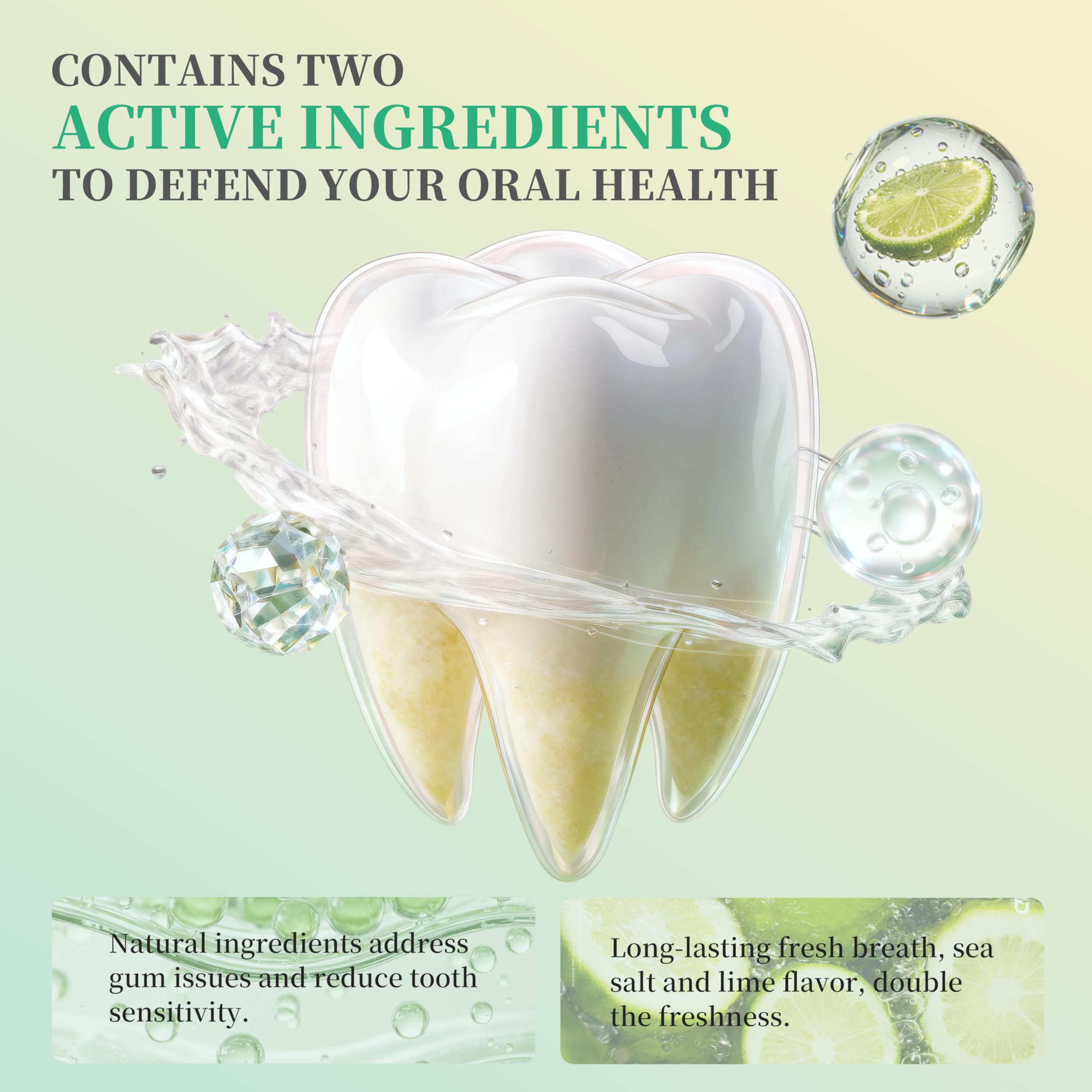 CEELIKE dentifrice sel marin citron vert, tube 60 g pour une utilisation quotidienne