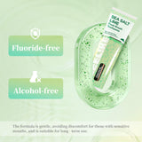 CEELIKE dentifrice sel marin citron vert, tube ouvert révélant sa texture légère