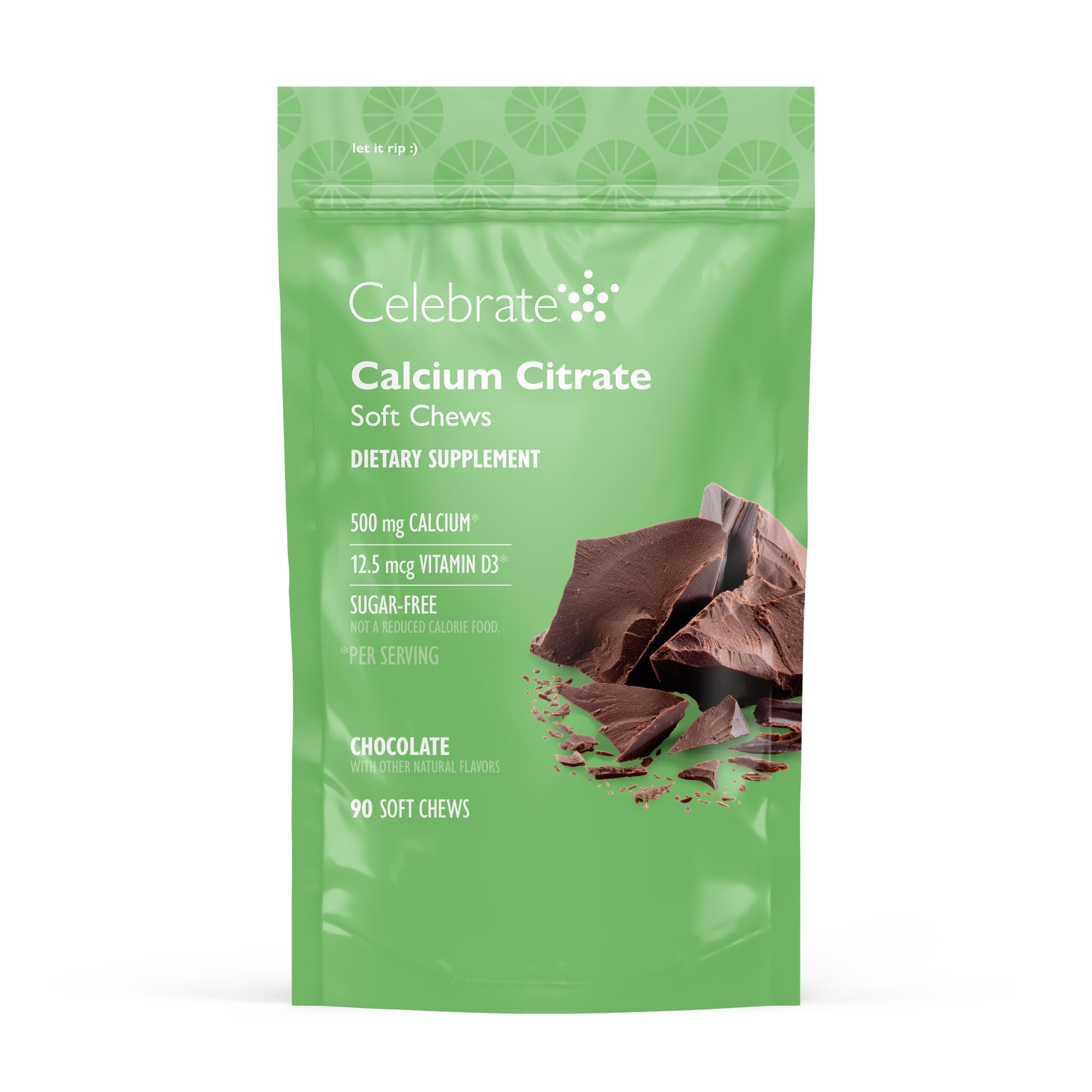 Boîte Celebrate Bariatric montrant les bonbons au calcium citrate D3, apport quotidien pratique.