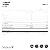 Goût chocolat des bonbons Celebrate Bariatric calcium citrate D3, sans sucre.