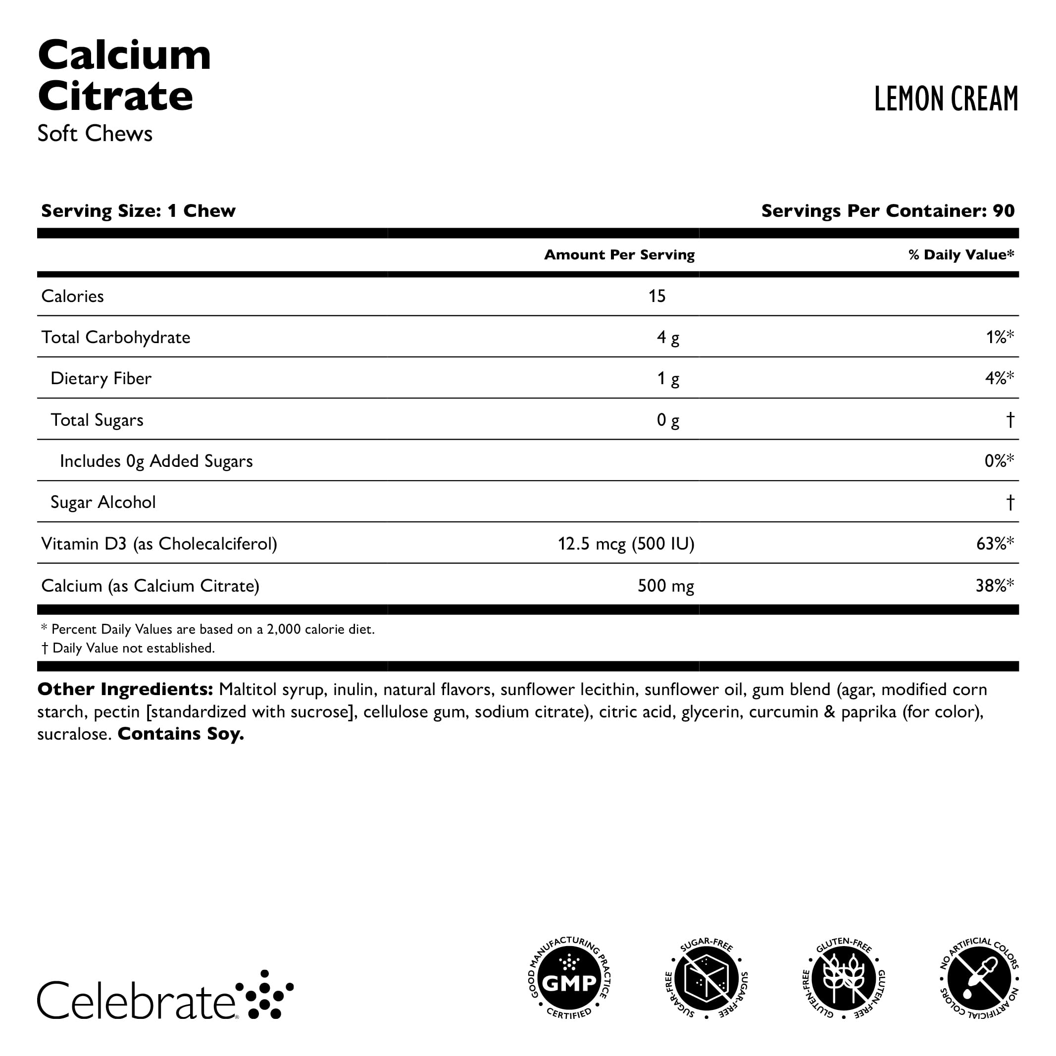 Celebrate Bariatric Calcium citrate citron: format portable pour sac et voyage.