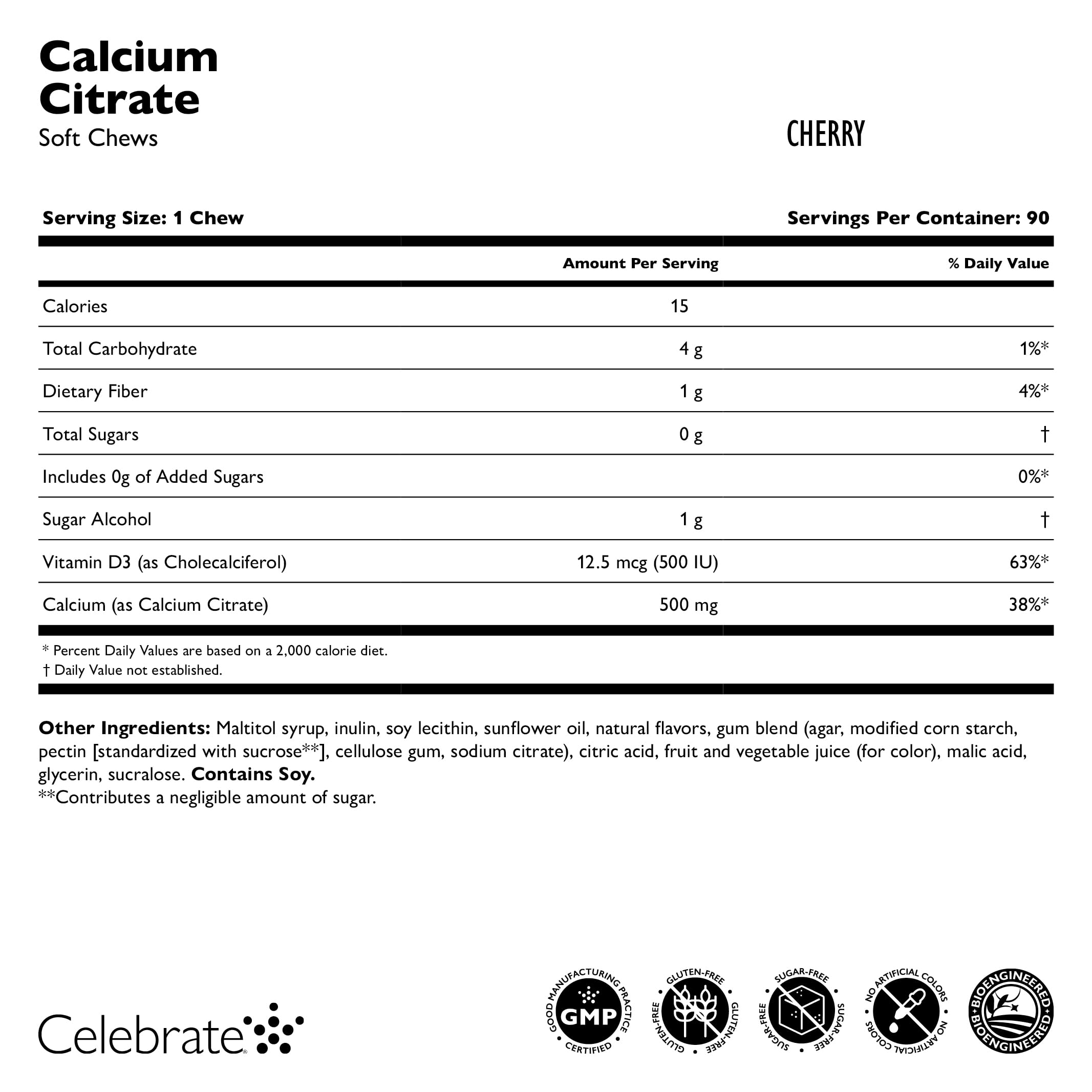 Celebrate Bariatric Calcium Chew – fabriqué aux États‑Unis, norme ASMBS respectée.