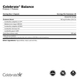 Balance sans gluten Celebrate Bariatric Supplements, étiquette: produit adapté