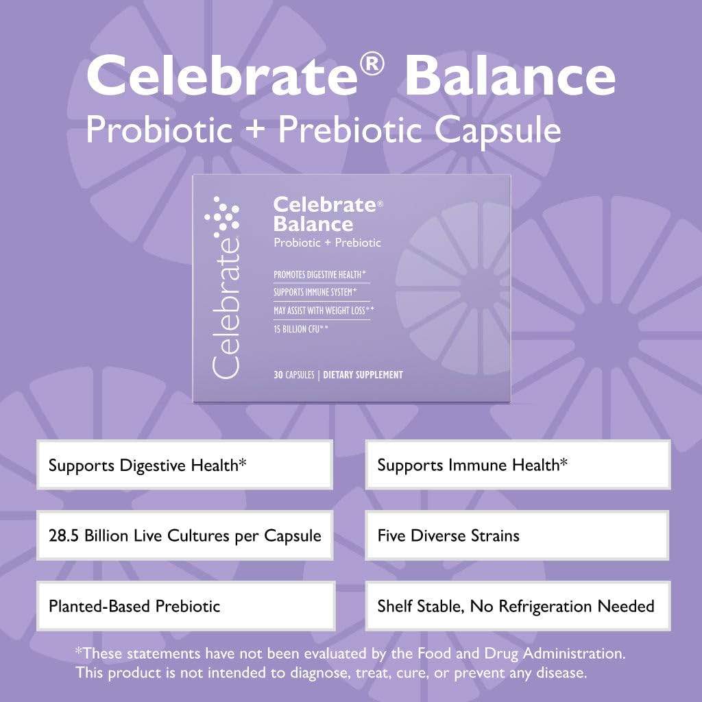 Balance prébiotiques et probiotiques Celebrate Bariatric, capsules: synergie digestive efficace