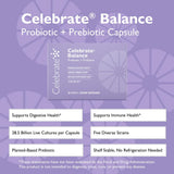 Balance prébiotiques et probiotiques Celebrate Bariatric, capsules: synergie digestive efficace