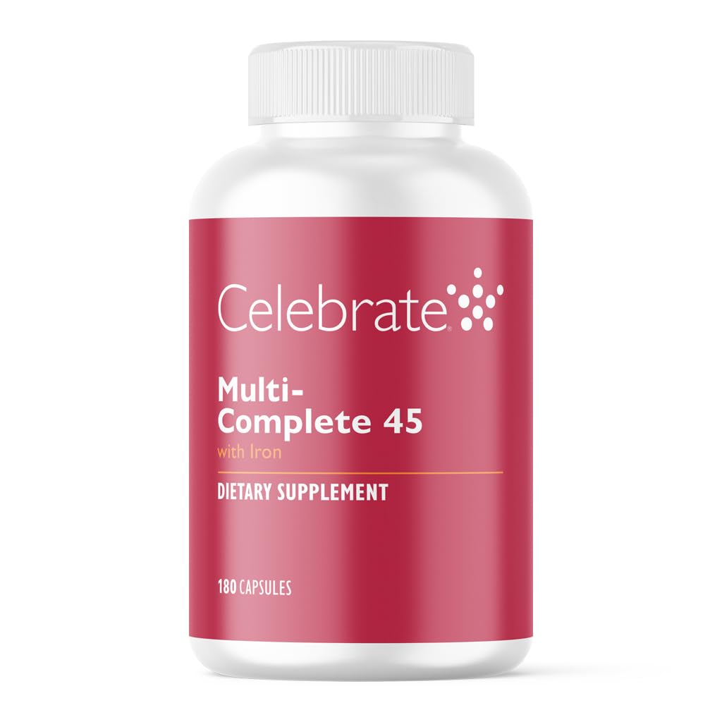 Celebrate Vitamins Multi-Complete, bouteille de 180 gélules, pratique pour la supplémentation quotidienne.