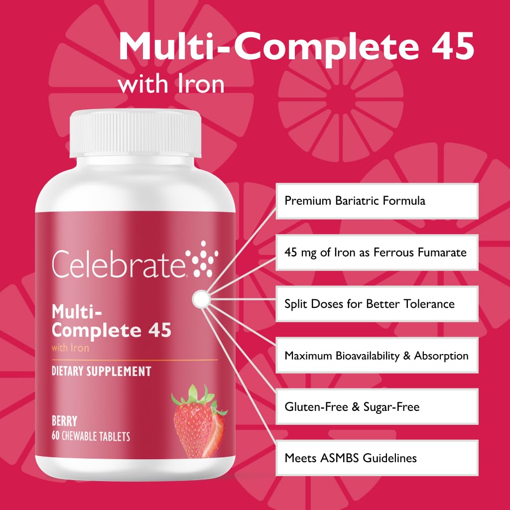 Tablettes Celebrate Multi-Complete Chewables baies faciles à prendre.