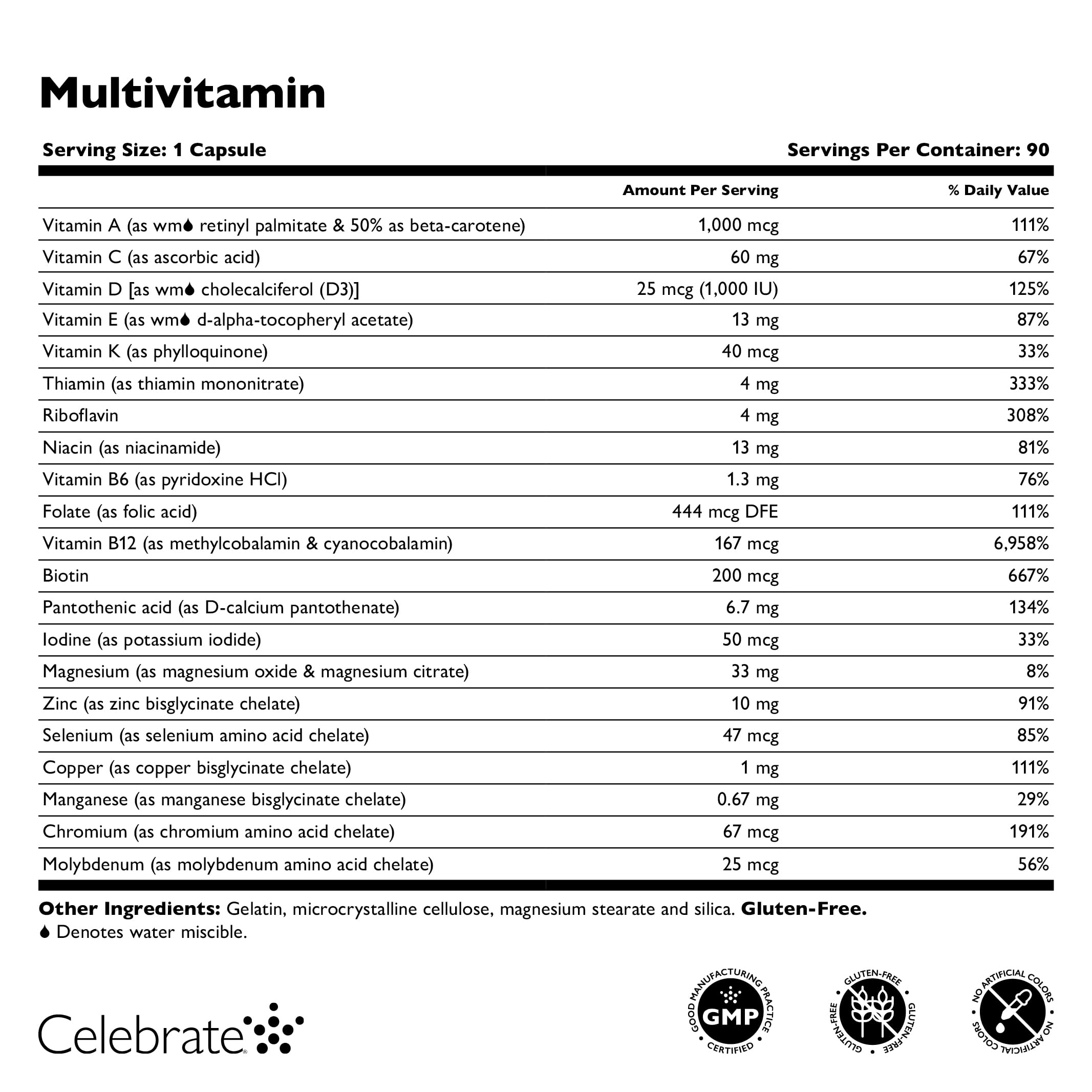  Celebrate Vitamins Multivitamine bariatrique – absorption optimisée des vitamines A, D et E.