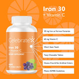 Celebrate Vitamins tablettes à mâcher goût raisin pour absorption.