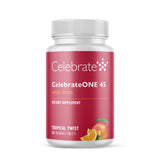 CelebrateONE 45 comprimés à mâcher dans la bouteille, pratique pour l’apport quotidien.