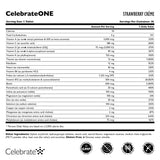 CelebrateONE Chewables: emballage fraises-crème, format pratique et sans gluten.