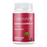CelebrateONE emballage cerise sur bouteille, complément quotidien pratique après chirurgie bariatrique.
