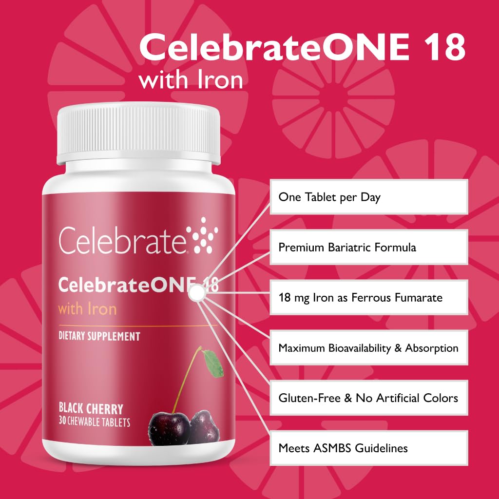 CelebrateONE fer 18 mg bouchées, maintien des niveaux de fer