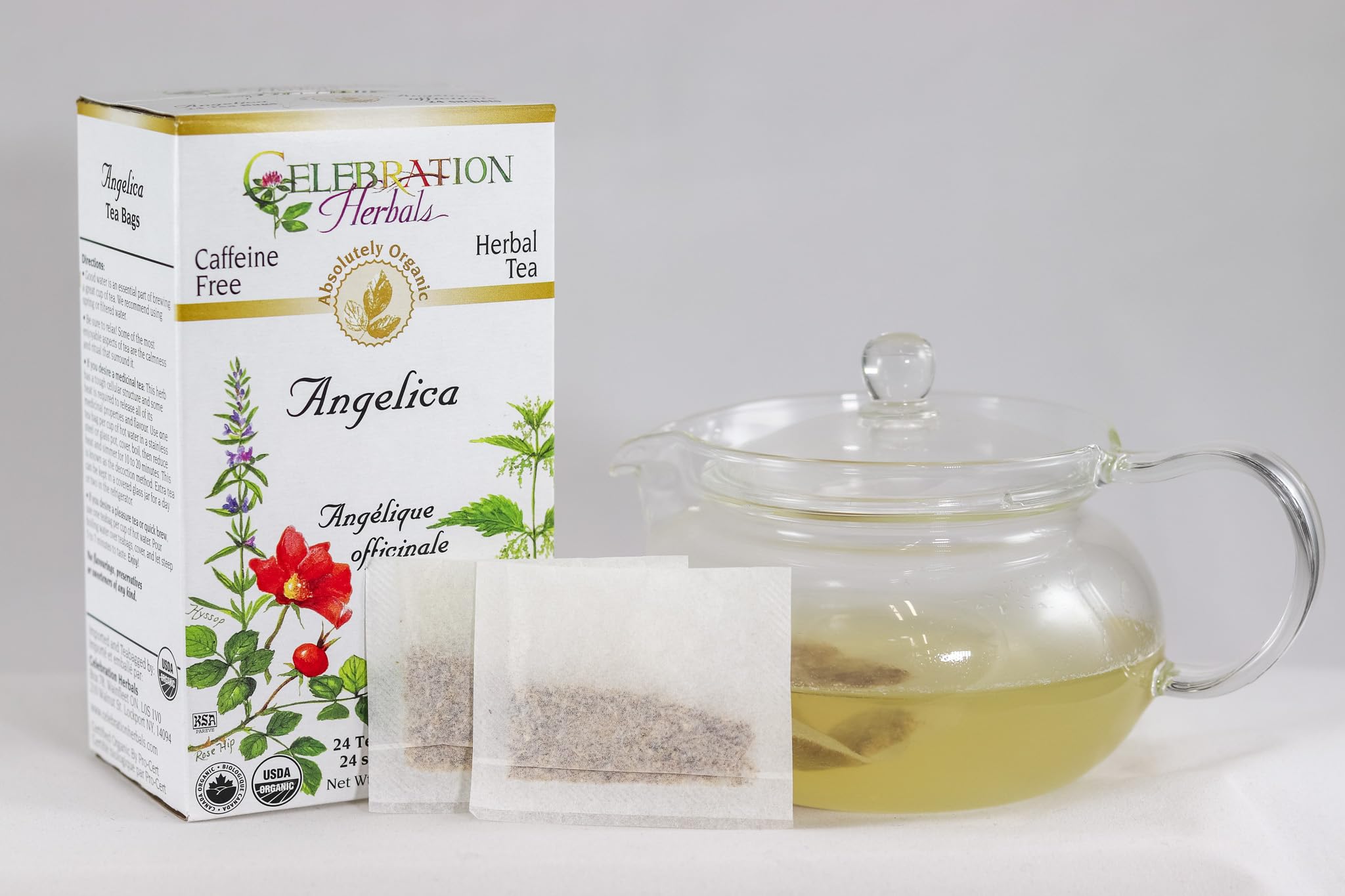 Celebration Herbals Racine Angelique Organique, infusion chaude et parfum épicé