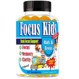 Celebrity LifeStyle Focus Kids Gummies – bouteille colorée soutenant la concentration.
