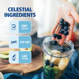 Celestrue ingrédients sans allergènes majeurs et sans OGM.