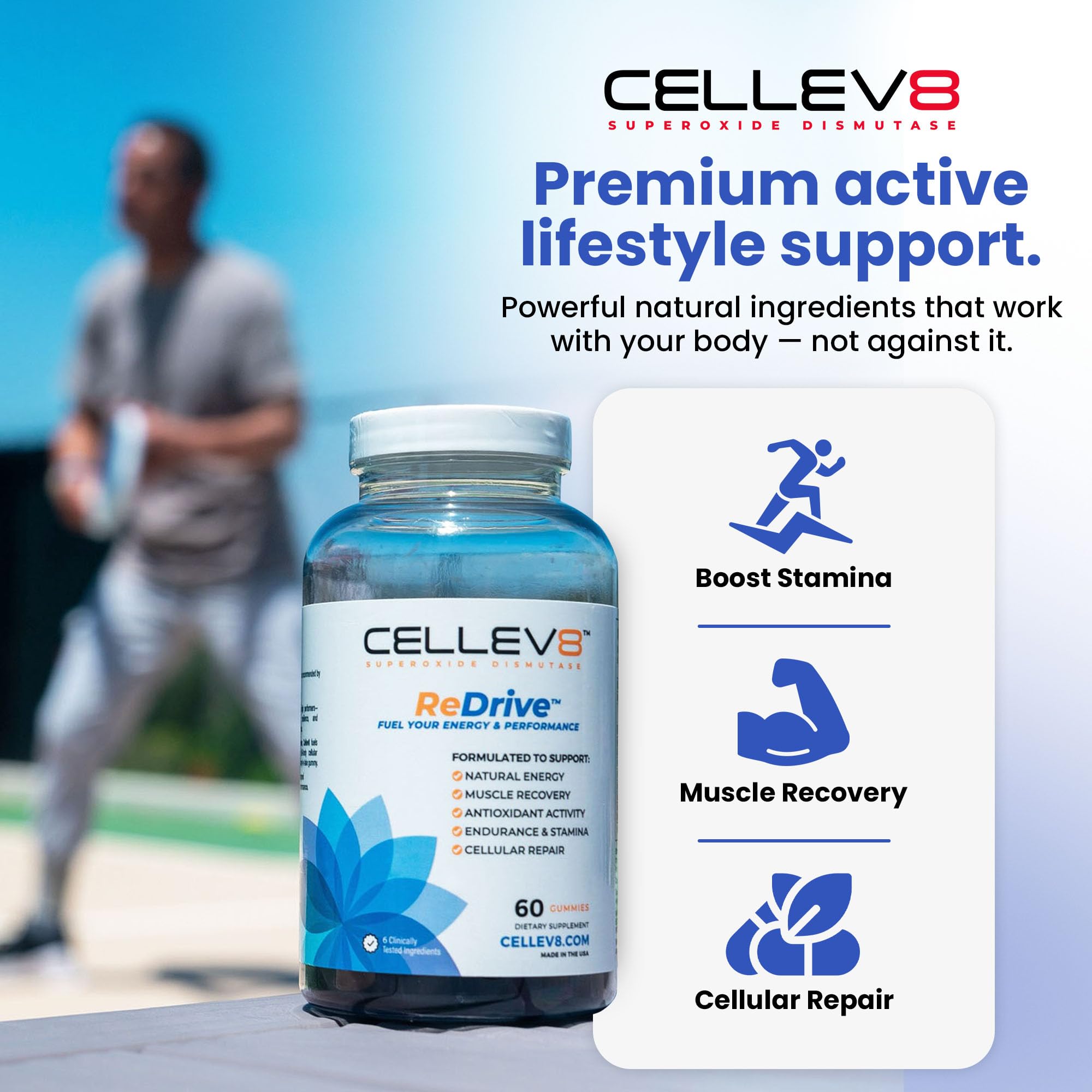 Cellev8 ReDrive – étiquette et ingrédients clés, vitamine D3