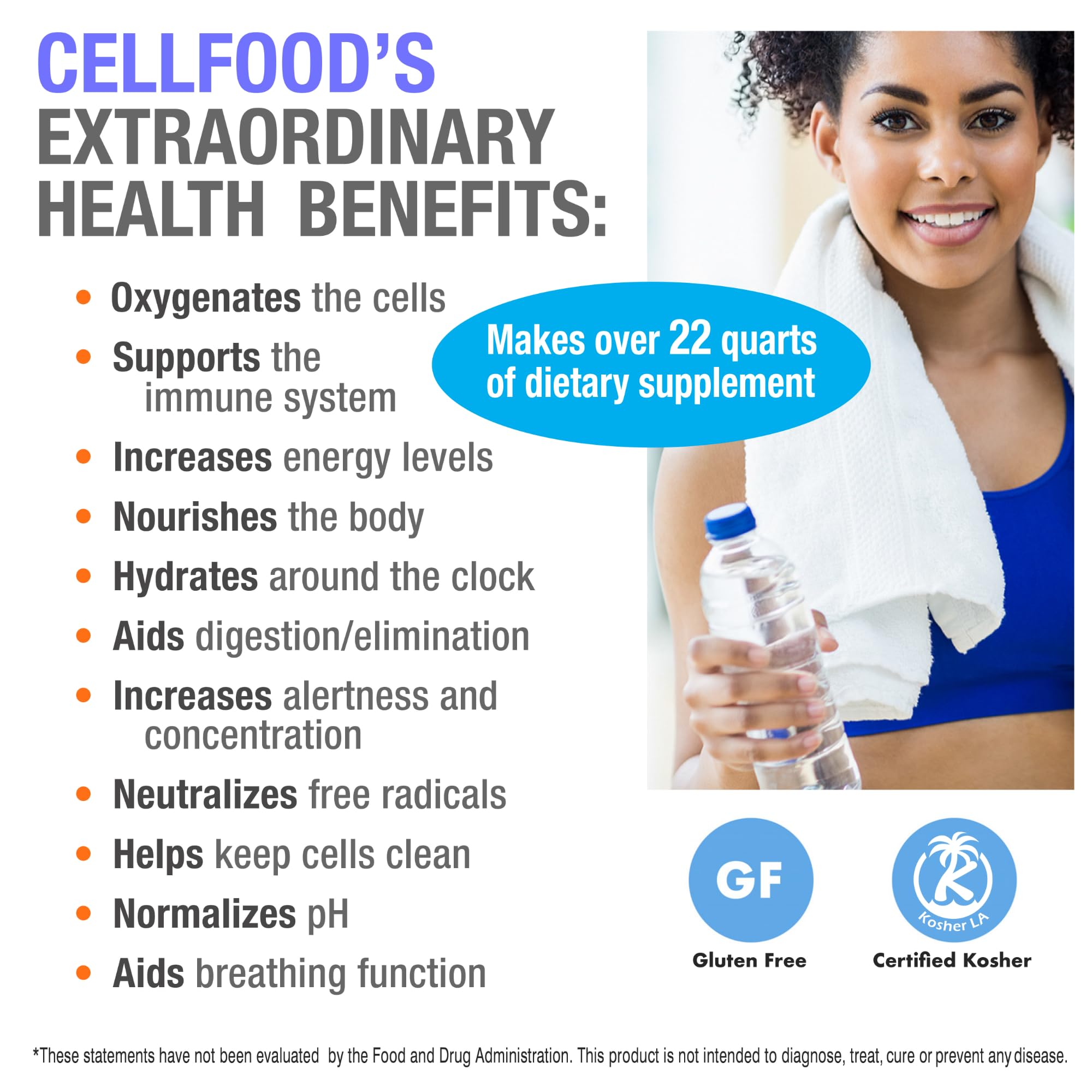 Cellfood Oxygen Boost utile après soirée, récupération d’énergie possible.