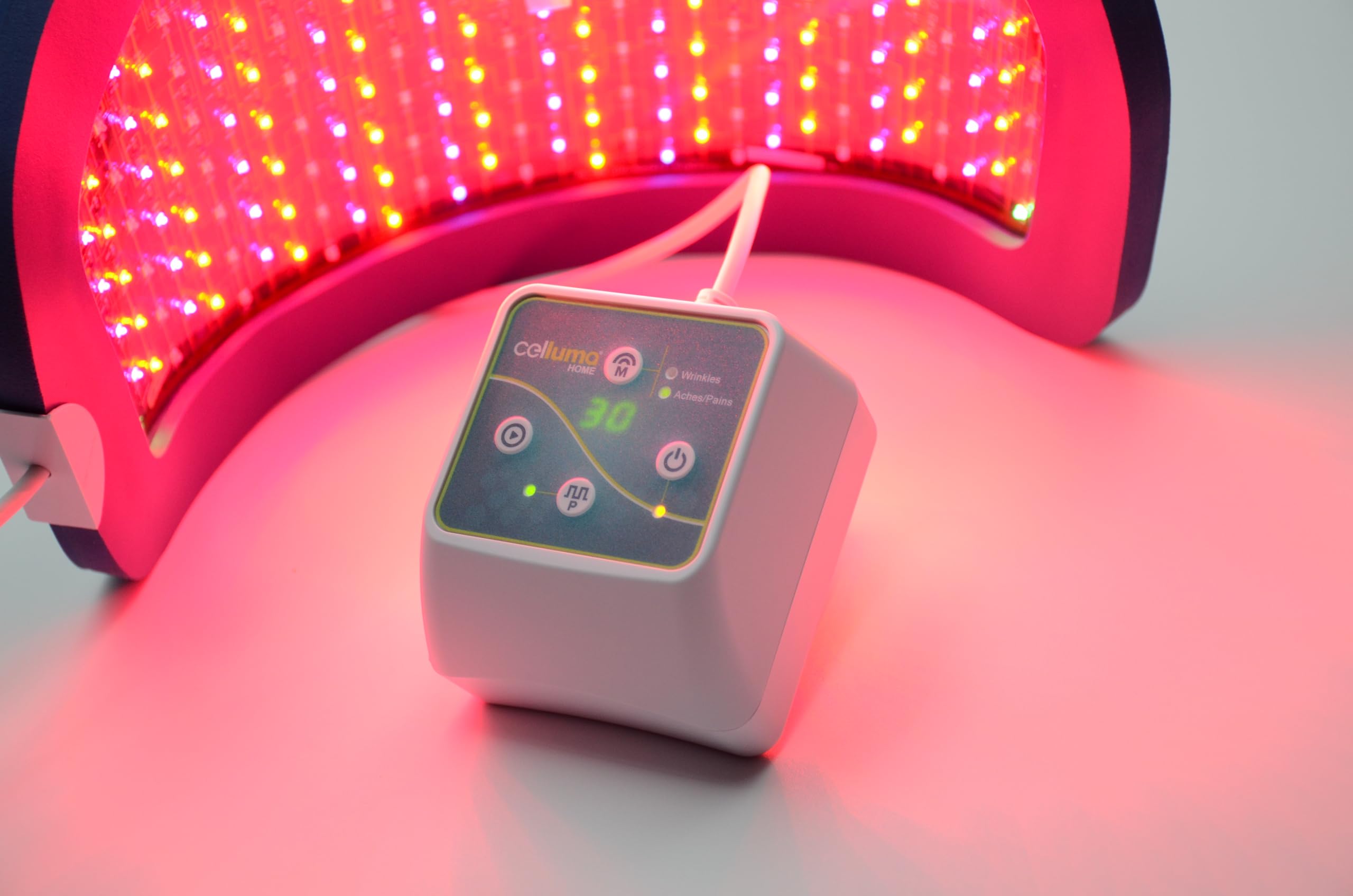 Celluma Home avec panneau double mode pour soins à domicile.