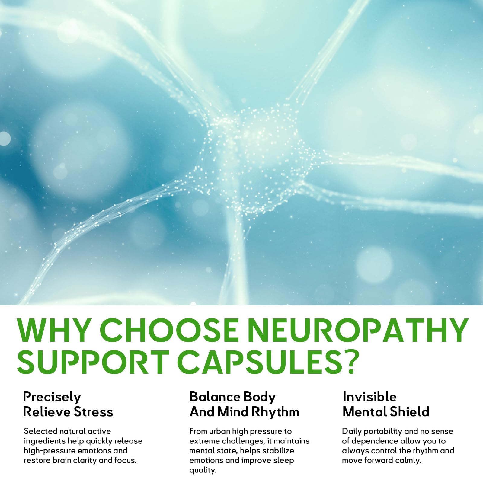 CelluTech Neuropathy – gelules-prise-journee, gélules faciles à avaler.