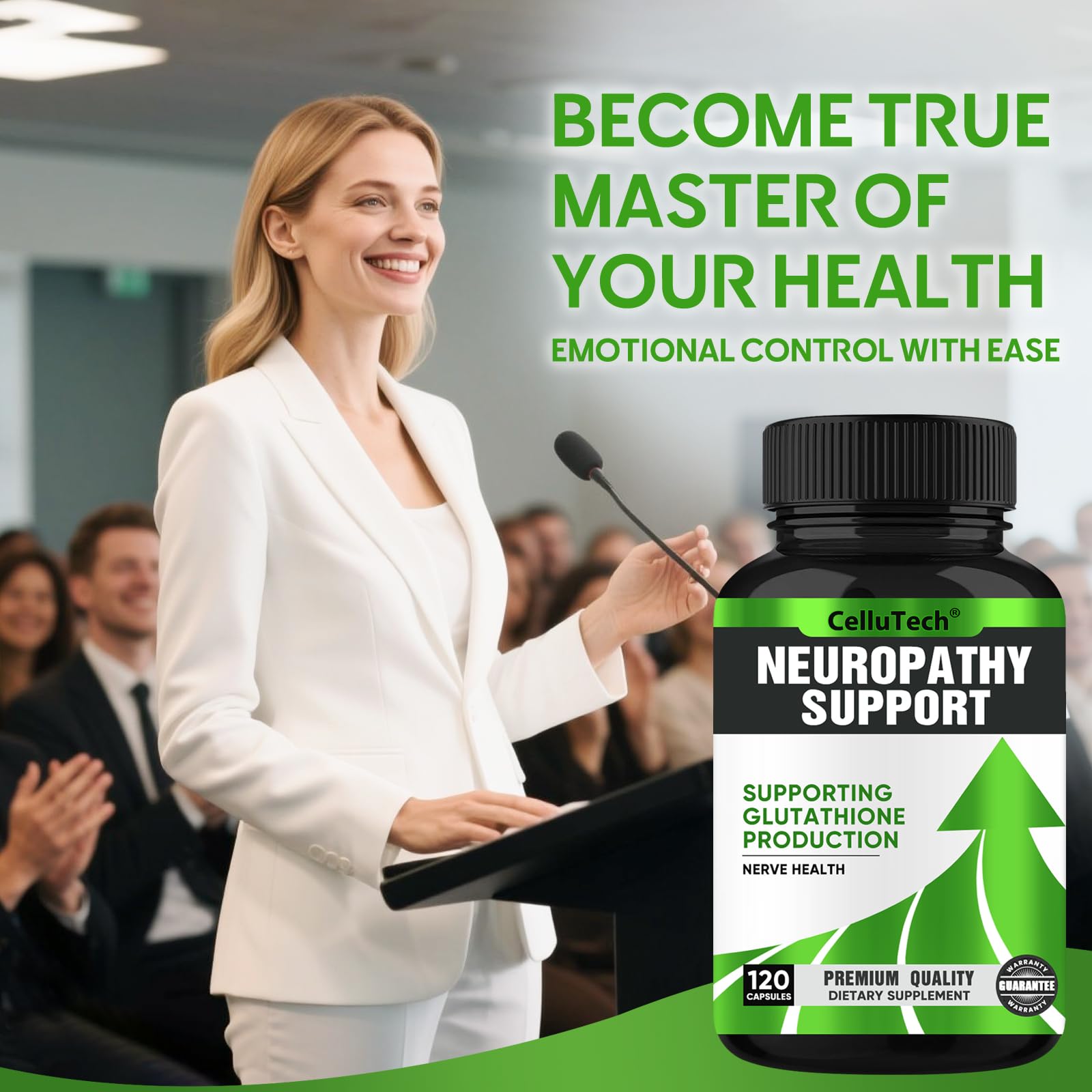 CelluTech Neuropathy – prise-2-capsules, routine simple chaque jour.
