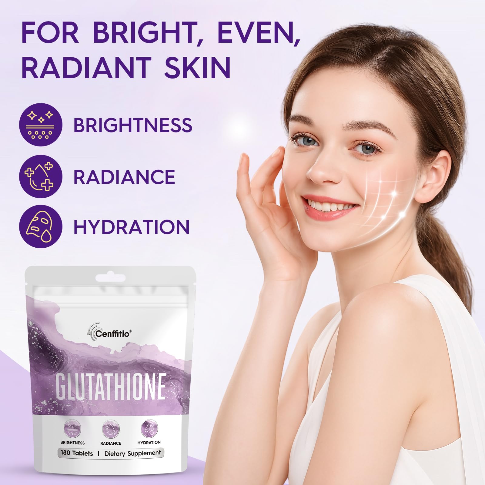 Tablettes quotidiennes Cenffitio: utilisation simple pour une routine hydratante.
