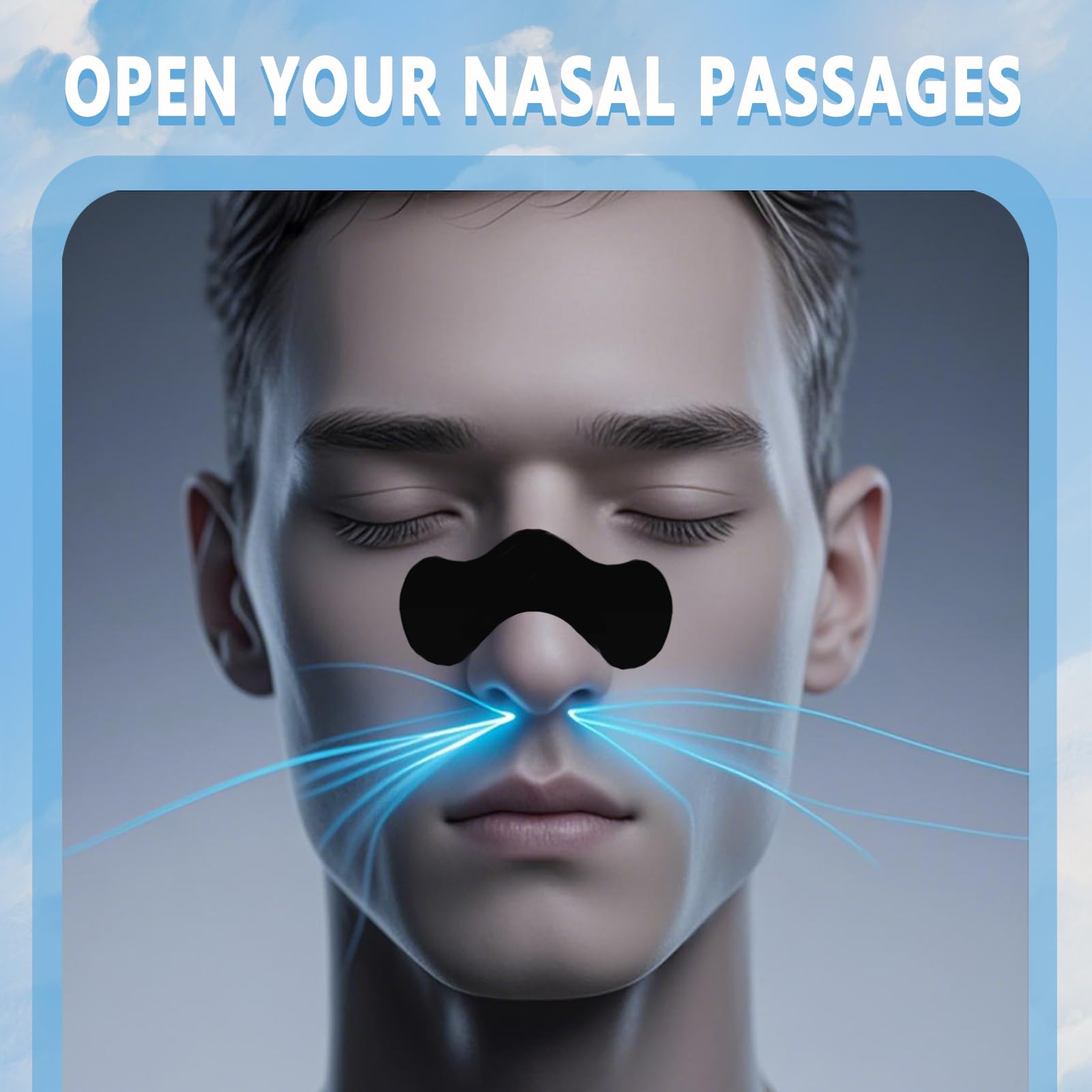Bandes nasales Cenlomat adhésives et hypoallergéniques pour peaux sensibles.