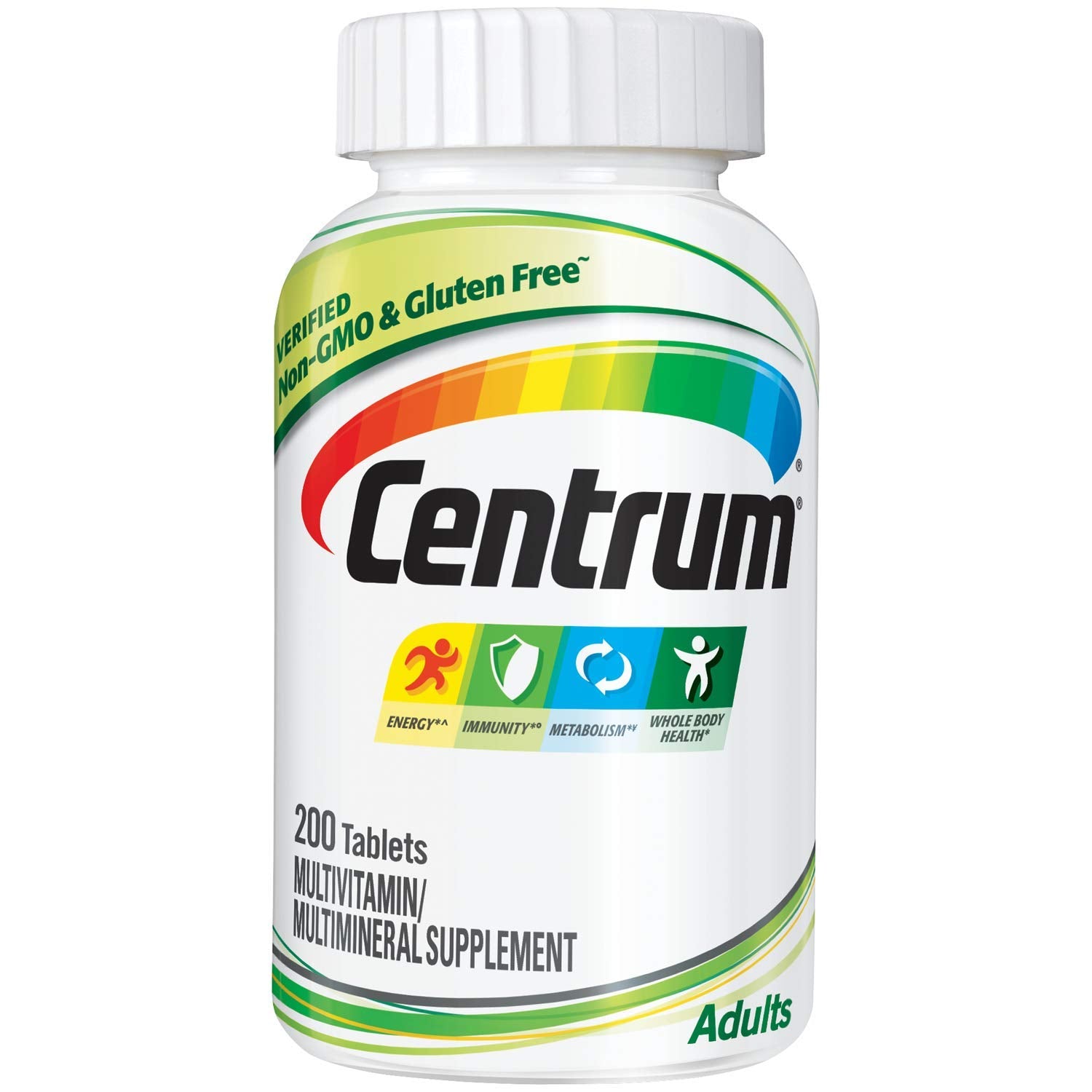 Centrum, bouteille de multivitamines, soutien quotidien pour énergie et métabolisme