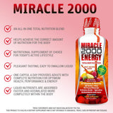Miracle 2000 Century Systems - étiquette lisible avec informations nutritionnelles claires.