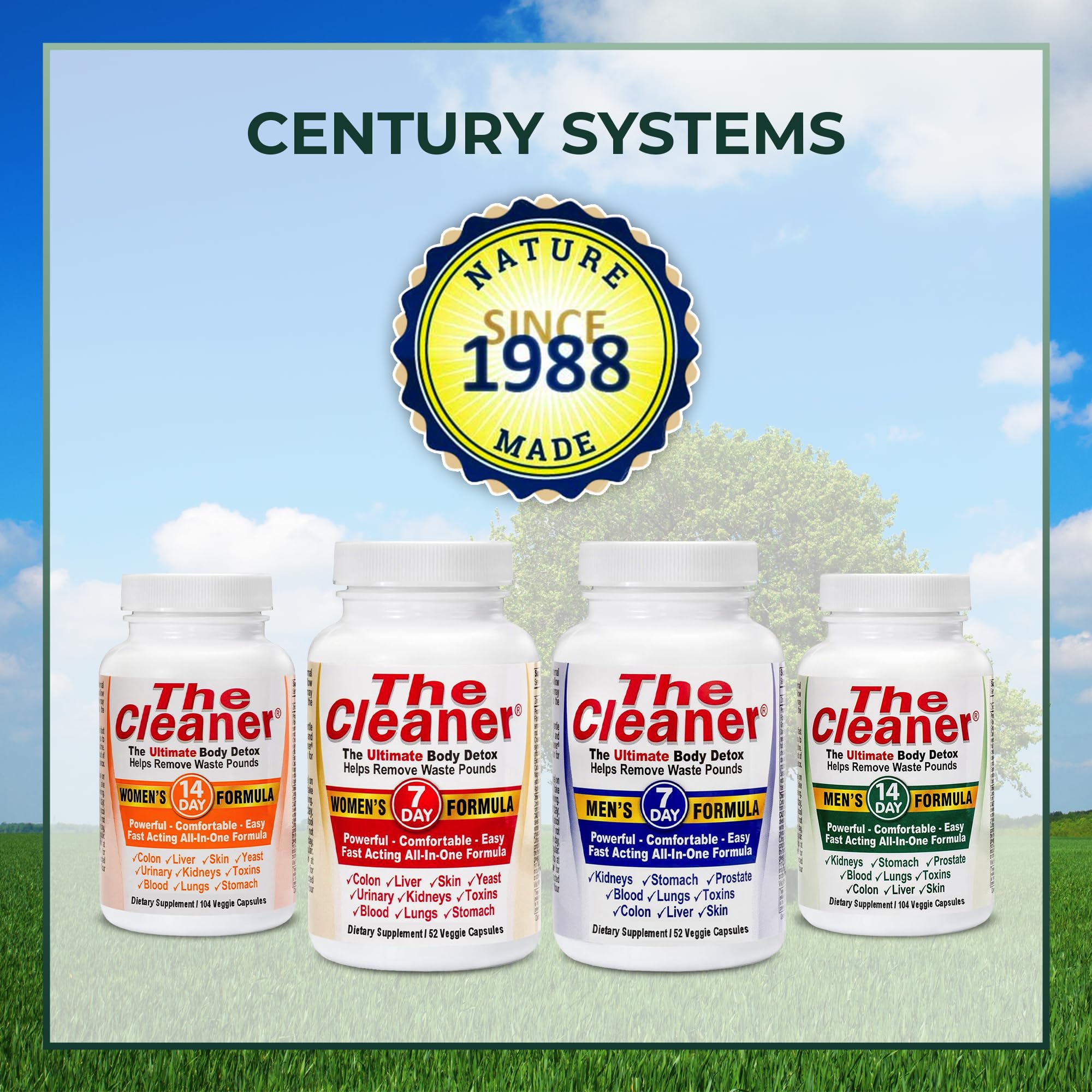 Century Systems The Cleaner Detox – Graphique nutritionnel pour suivre les ressources recommandées.