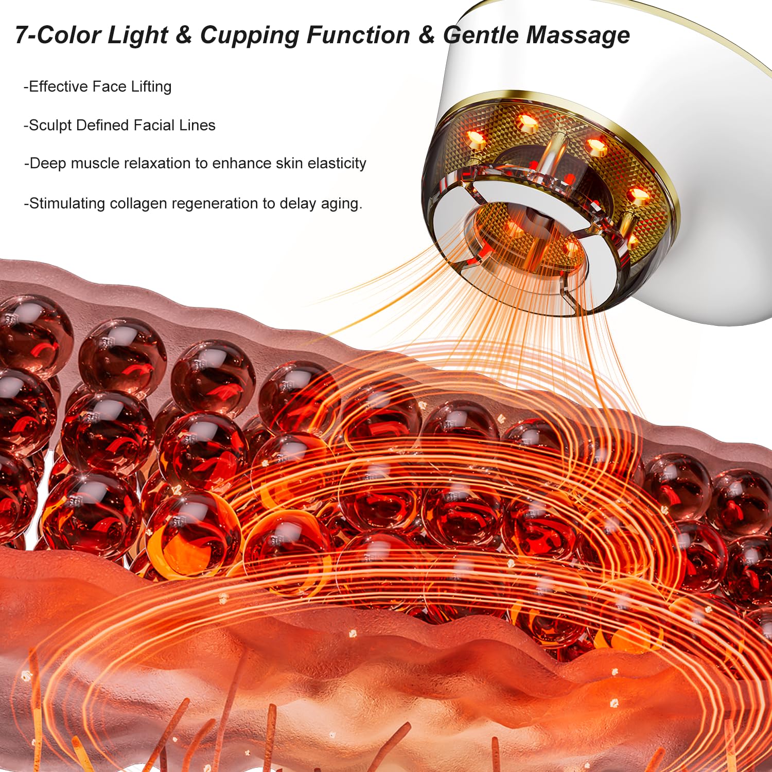 CENXIGO cupping massage visage pour contours et drainage doux.