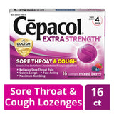 Pastilles Cepacol saveur fruits rouges pour un goût agréable.