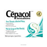 Cepacol Sensations pastilles dans la main, prise facile et efficacité potentielle.