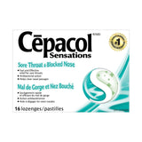 Cepacol Sensations pastilles emballage pratique et design distinctif.