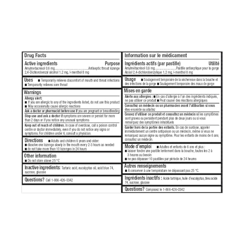 Cepacol Sensations pastilles menthol vapeur, fraîcheur et respiration facilitée.
