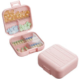 Ceraluna organiseur pilules double etage 7 compartiments pour un rangement clair.