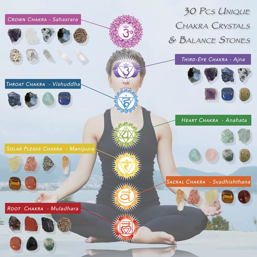 Pierres chakra polies Cereikei, parfaites pour méditation et énergie positive.