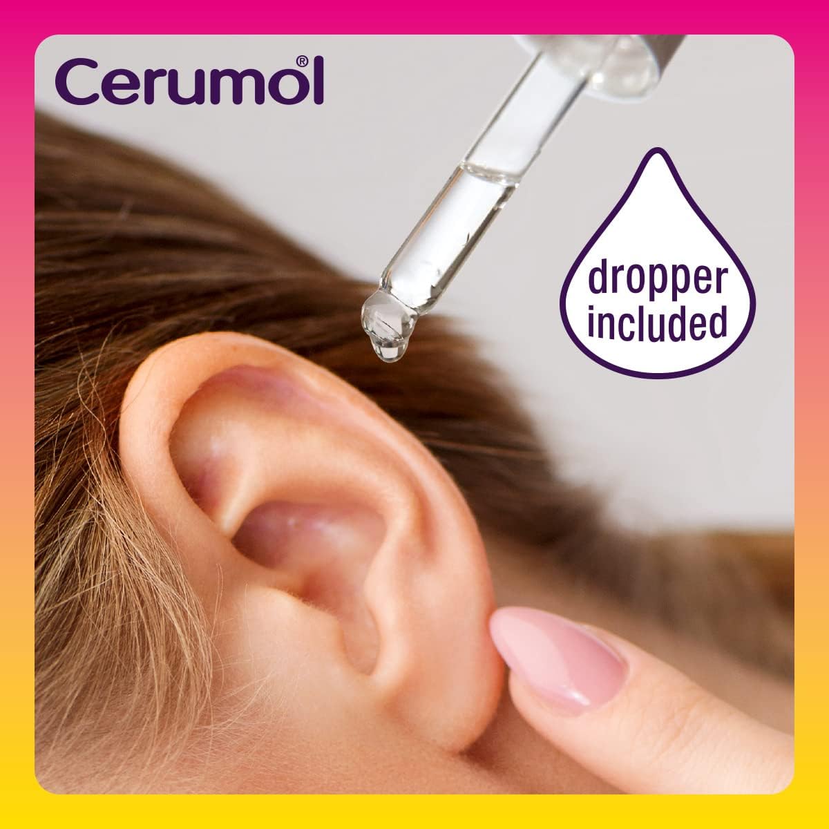 Utilisation douce de Cerumol Double Action dans la routine oreille.