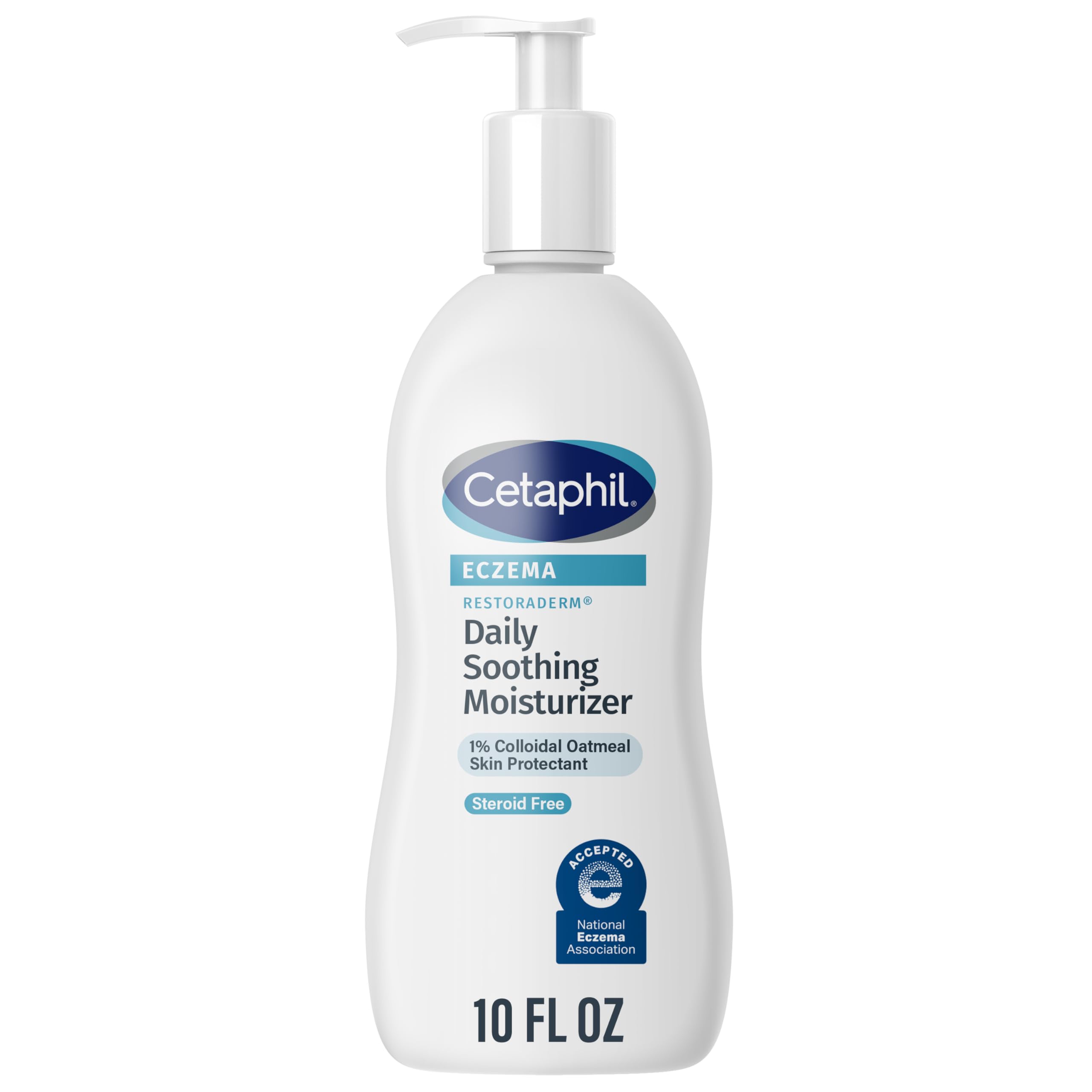 CETAPHIL Restoraderm – bouteille d'hydratation apaisante pour peaux sensibles.