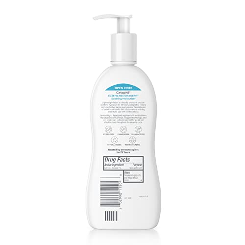 Cetaphil Restoraderm lotion hydratante 48 heures pour peau sèche.