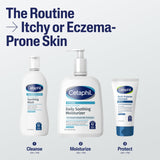 CETAPHIL Restoraderm est recommandée par des dermatologues pour les peaux sensibles.