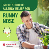 Glenmark Therapeutics CETIRIZINE 10 mg : utilisateur prêt à prendre une tablette.