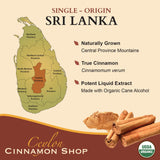 Ceylon Cinnamon Shop CinnaGold label Fairtrade et certification Non-GMO.