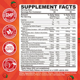 CFILIHTC gommes-vitamines enfant fraise, apport nutritionnel quotidien pour l'énergie.