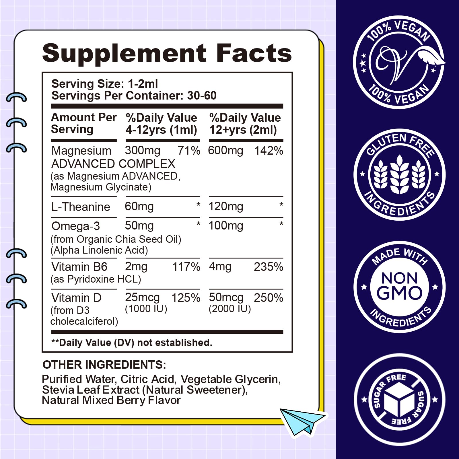 CFILIHTC Gouttes Magnésium Enfants : dosage 2 ml, utilisation simple.