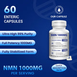 CFUKING NMN 1000mg: sac desiccant montrant la protection contre l'humidité.
