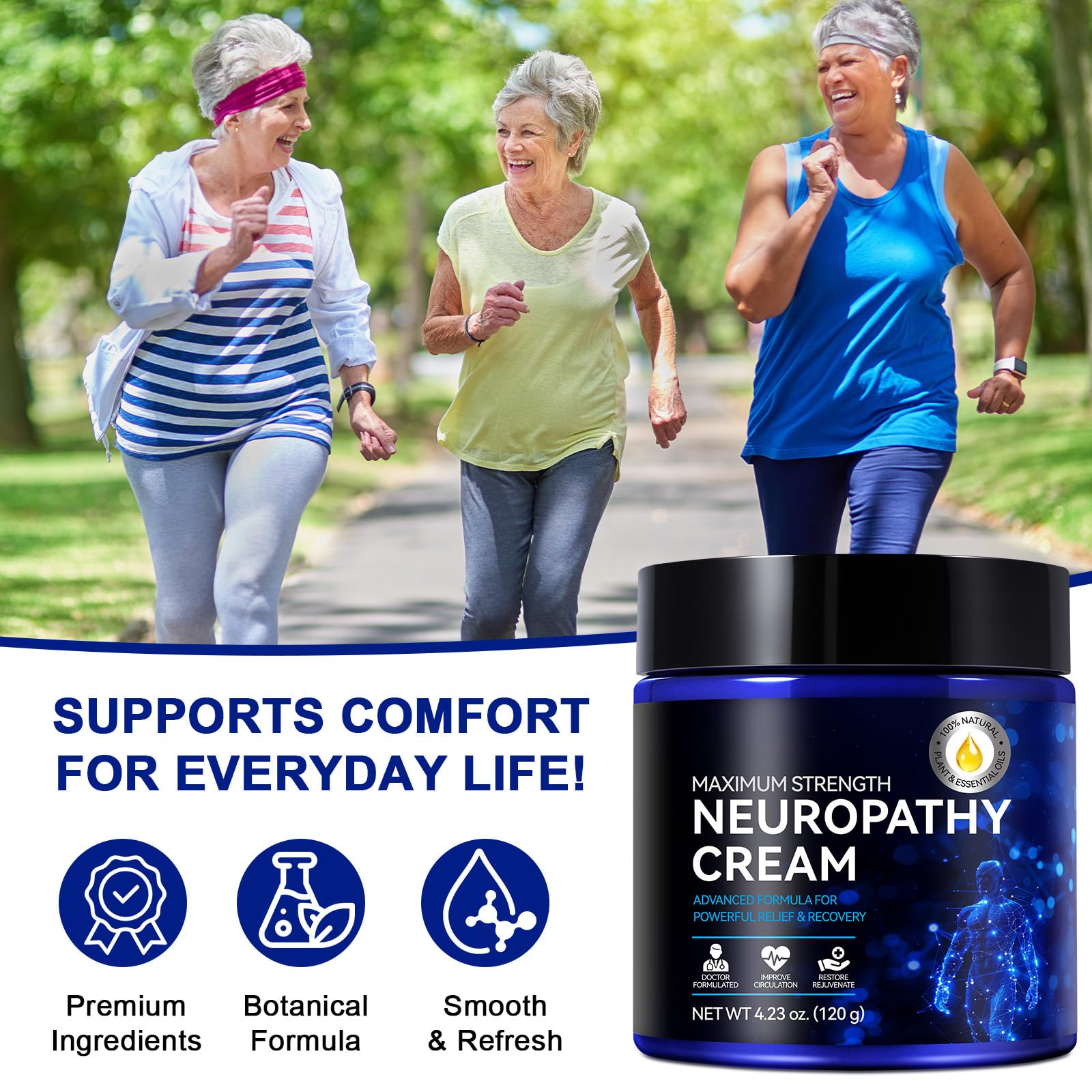 CFXYHNOX Crème Neuropathie, absorption rapide, fini non gras.
