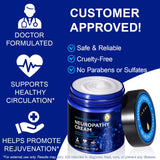 CFXYHNOX Crème Neuropathie, application jambes, pénétration rapide sans résidu gras.
