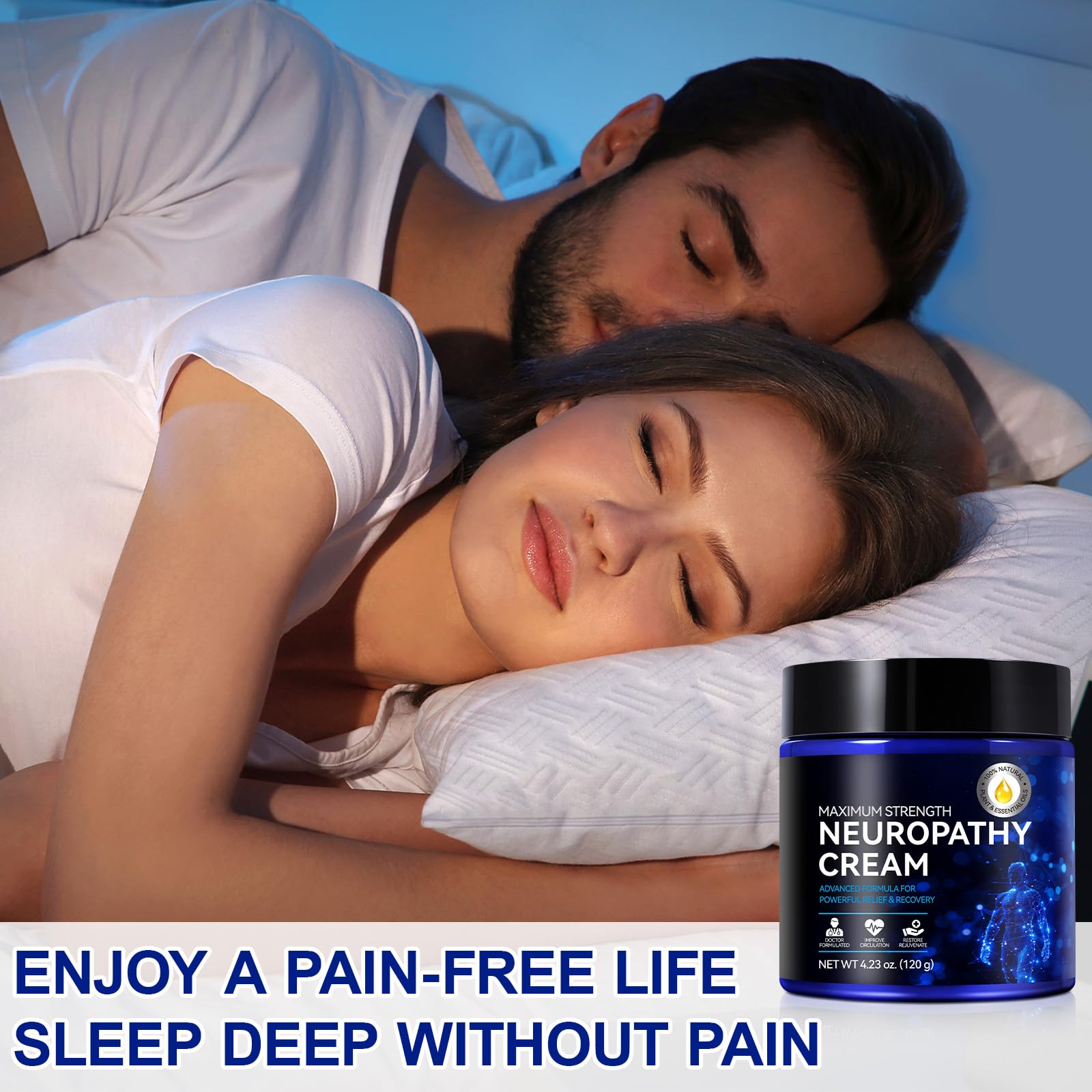 CFXYHNOX Crème Neuropathie, application mains, douceur et confort ciblé.