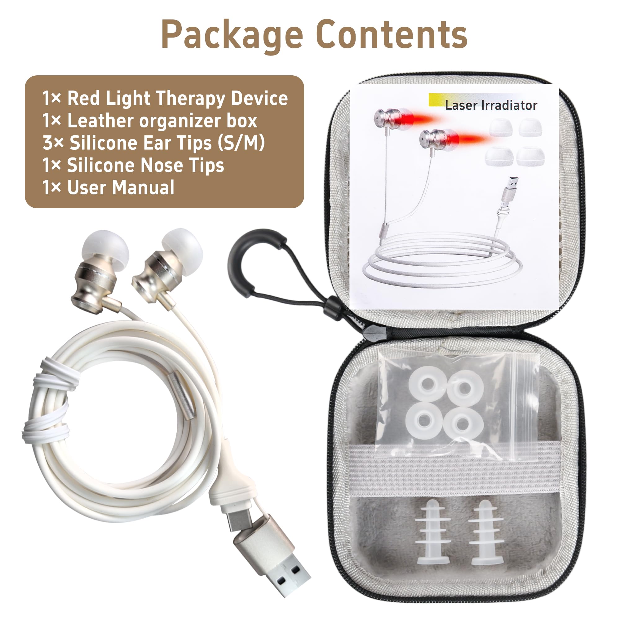 Cgkvz Ensemble accessoires pour oreilles et rangement pratique.